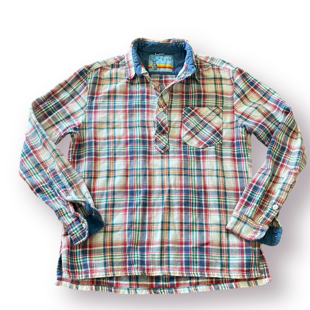 The Nutter Chubbies cotton pullover plaid flannel long sleeve shirt small